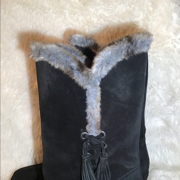 Stuart weitzman black faux suede boots size 9 - Picture 4 of 8